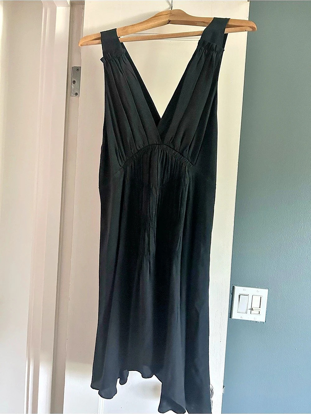 Isabel Marant Nathalia dress Black Silk Mini Dress Size 40 Like New